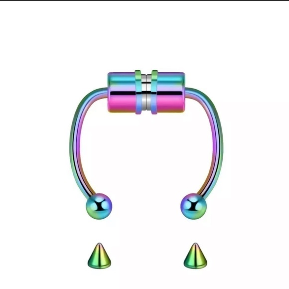 New!! Nose Ring/Stud Magnetic Stainless Steel - Picture 1 of 4